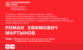 Предприниматели могут задать вопросы заместителю руководителя агентства развития малого и среднего предпринимательства Красноярс