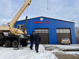 Продолжается строительство пожарной части в селе Шила